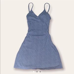 bnwot brandy melville amara dress periwinkle light blue with white florals
